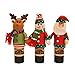 Wine Bottle Cover Bag Christmas Wine Decoration Decor Wine Bottle Dress Holiday Clothing Wine Bottle Lovely Gift Package Cover 3 Pieces/Set