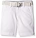 Calvin Klein Big Boys' Horizontal Chambray Stripe Flat Front Short, Stone, 12