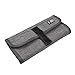 BUBM Roll-Up electronics organizer, travel carry case, Hanging Toiletry Cosmetics Bag (Gray)