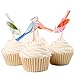 BETOP HOUSE Set of 24 Pieces Little Bird Garden Themed Cupcake Topper Picks for Baby Shower Birthday Party
