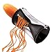 MEKBOK Slice Premium Spiralizer Vegetable Spiral Slicer, Zucchini Noodle, Spaghetti, Pasta Maker - Durable Composite Design - 2 Blade Sizes - Black - Handheld with Cleaning Brush - Kitchen Series
