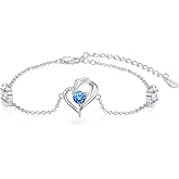 PARYFO Bracelets for Women 925 Sterling Silver Bracelet Jewelry Gifts for Women Wife Daughter Mom Best Friend