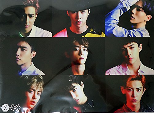 Exo exo-k exo-m - 12 photo posters + sticker set a3 siz…