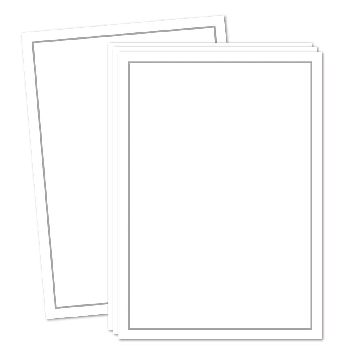 Mourning papers by GUSTAV NEUSER 50x Mourning paper DIN A4 Motif: Mourning border grey Writing paper Mourning 297 x 210 mm 90 g/m² Condolence paper