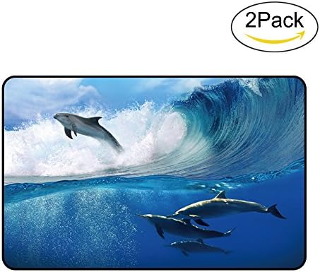AUTHOMO Car Window Shades for Baby (2 Pack )-Car Sunshade Protector-Sun, Glare And UV Rays Protection For Your Child-19.7’’x30.7’’Universal Car Curtains Fit For Cars, Trucks and SUV's(Dolphin Rear)