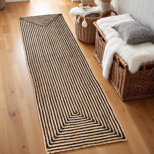 Superior Braided Dyed Jute Handwoven Indoor Area Rug, Jute Floor Decor for Livi…