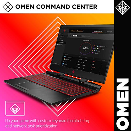 Omen by HP 2019 15-Inch Gaming Laptop, Intel i7-9750H Processor, GeForce RTX 2070 8 GB, 32 GB RAM, 512 GB SSD, VR Ready, Windows 10 Home (15-dc1047nr, Black) (Renewed)