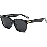 OUWEN Retro Oversized Polarized Square Sunglasses Womens Mens, Trendy Colored Rectangle Sun Glasses Y2K Shades OW2234