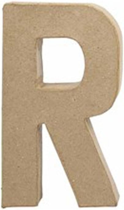 DISC - LAST FEW - 20.5cm Large Paper Mache Letter R | Papier Mache Shapes