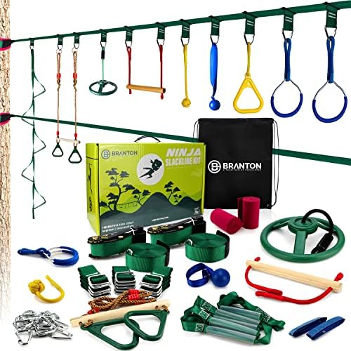 Ninja Obstacle Course for Kids 2 X Ninja Kit with Many Accessories for Kids (2 X 42Ft Ninja