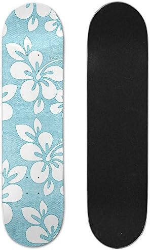 HYHACZX Plain And Elegant Flower Double Raised Skateboard (no Other Accessories,only Boards) Birthday Christmas Gift For Kids Boys Girls