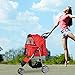 KARMAS PRODUCT Pet Stroller for Dog Cat Small Animal Folding Walk Jogger Travel Carrier Cart with Three Wheels (red)thumb 2