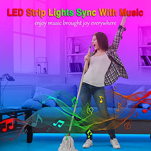 50ft Led Strip Lights Smart Sync Music Led Lights for Bedroom Home Decoration, APP Control - Image 6