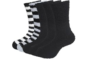 Cropgain Mens Womens Fuzzy Socks Winter Warm Thermal Thick Boot Slipper Fluffy Sleeping Bed Sock for Christmas Gifts Unisex