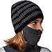 TGD Hat Unisex Beanie Warmer Wind Guard Cap (Black)