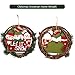 D-FantiX Christmas Wreath for Front Door, 14 inch Small Door Wreaths Indoor Holiday Christmas Decorations Seasonal Home Docer (Three Snowman, Let It Snow)
