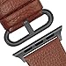 Fullmosa Leather Bands Compatible with Apple Watch Band 49mm 46mm 45mm 44mm 42mm for Men Women, Top Grain Genuine Leather Strap for iWatch Ultra 2/Ultra/10/9/8/7/6/5/4/3/2/1/SE2/SE, Brown/Smoky Grey