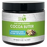 Organic Cocoa Butter By Sky Organics: Unrefined, 100% Pure Raw Cocoa Butter 16oz  Skin Nourishing, Moisturizing & Healing, for Dry Skin, Stretch Marks - For Skin Care, Hair Care & DIY Recipes