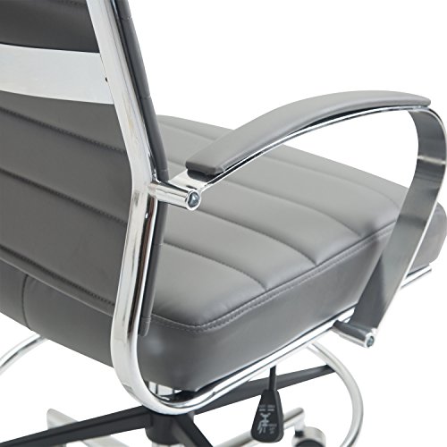 Poly and Bark Tremaine Drafting Chair in Vegan Leather, Grey - Thumbnail 7