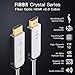 FIBBR Crystal Fiber Optic HDMI Cable High Speed 18Gbps- 4K 60hz Hdmi Cable HDCP 2.2, HDR 10 and Dolby Vision, 4:4:4, HDMI 2.0 Cable for UHD TV, Blue-ray Player, PC, Xbox, PS4 PS4Pro, Projector, 3.3ft