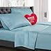 Nestl Full Sheet Set - Luxury 1800 Ultra-Soft Microfiber Full Bed Sheets - Double Brushed - Deep Pockets - Easy Fit - 4 Piece Set - Bedding Sheets & Pillowcases (Full, Light Blue)