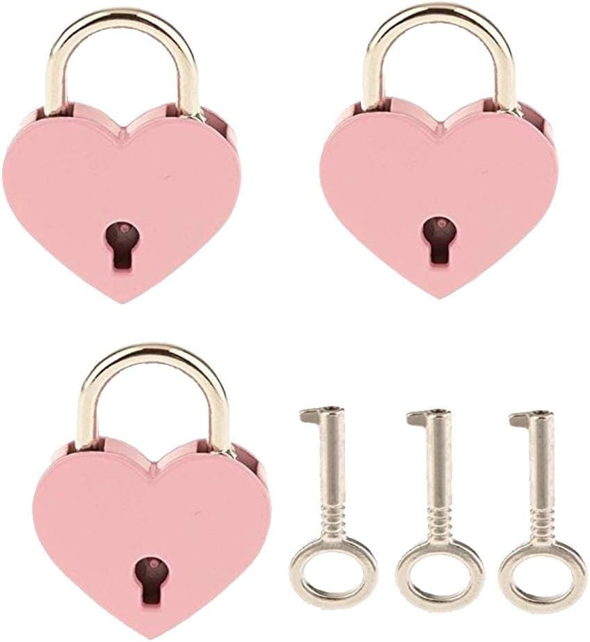 IrahdBowen Lover's Padlock Heart-shaped Heart Shaped Padlock Pink Peach Heart Lock