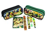 Teenage Mutant Ninja Turtles 11pcs Kids School Supplies Pencil Box and Stationery Set