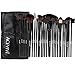 ACEVIVI Makeup Brushes Set Premium Makeup Brush Kit Handle Synthetic Kabuki Foundation Cosmetic Brushes for Powder Liquid Cream Black 24 PCS