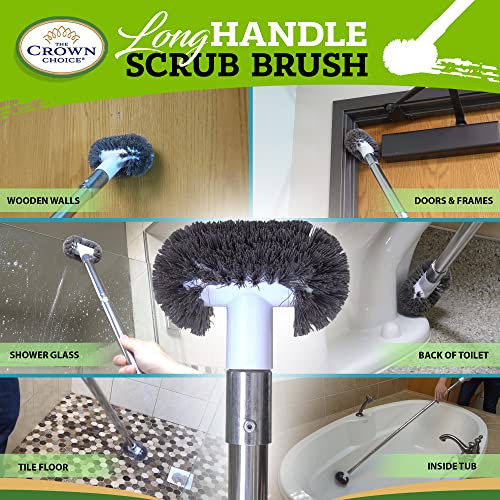 Shower Scrubber for Cleaning & Hot Tub Scrubber with Long Handle