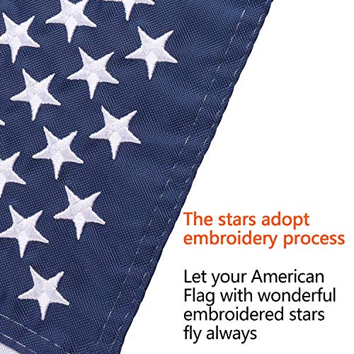 image for HOOSUN USA Garden Flag, American Garden Flag Embroidered Stars Classic