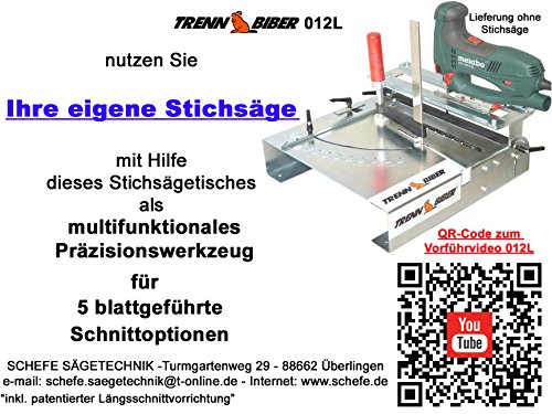 Sägetisch Trenn-Biber 012LK -1 + Sägeblätter von Metabo Bosch Makita +1 langes T-Schaft Stichsägeblätter für Stichsägen… – Bild 3