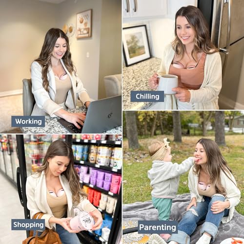 MomMed Wearable Breast Pump (Model S21) – Double Electric Hands-Free Breast Pump, Leak-Proof Design, 3 Modes (Stimulation, Expression, Auto) & 12 Vacuum Levels, Portable and Quiet