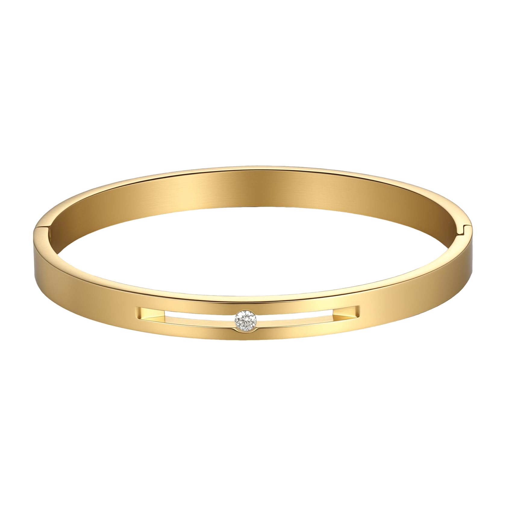 MILAKOO Womens 6mm Bangle Bracelets Stainless Steel High Polished Bangle Jewelry for Women