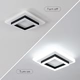 DELIPOP Square LED Ceiling Light 30W 6500K 3375LM Modern Black White view 6
