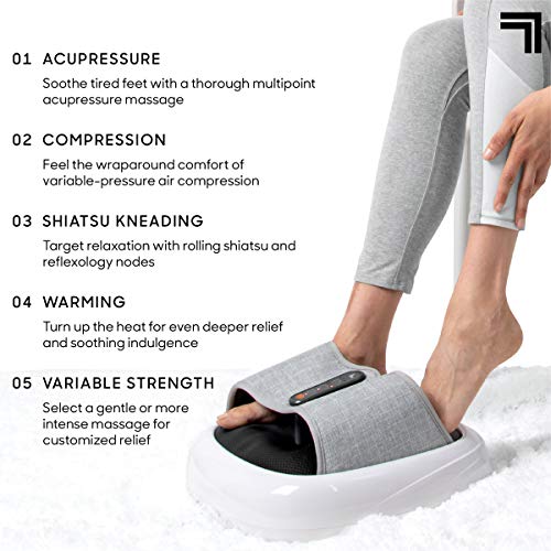 Sharper Image Acupoint Acupressure Foot Massager Machine – w/Acupressure, Heat, Compression, & Vibration – Shiatsu… - Image 4