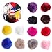 ULTNICE 12pcs Faux Fur Pom Poms DIY Fluffy Ball for Knitting Hats Scarves Bags Charms