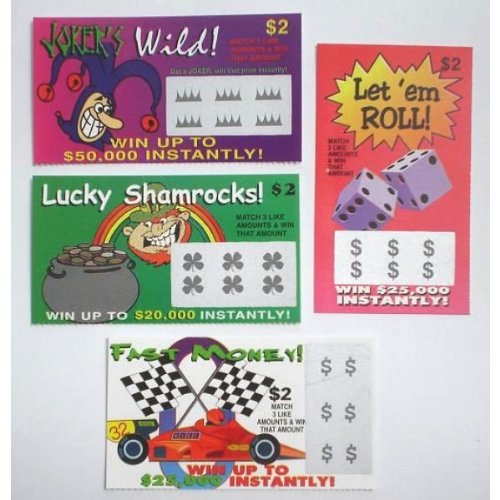 Fake Lottery Tickets 5 Pack Prank