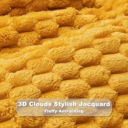 NEWCOSPLAY Super Soft Queen Blanket Mustard Yellow