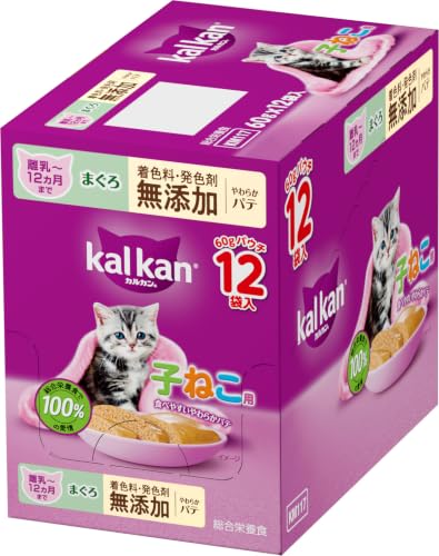 カルカン パウチ やわらかパテ 子猫用 60g×12袋 着色料・発色剤 無添加 まぐろ ウェットフード キャットフード 総合栄養食 水分補給 お試し