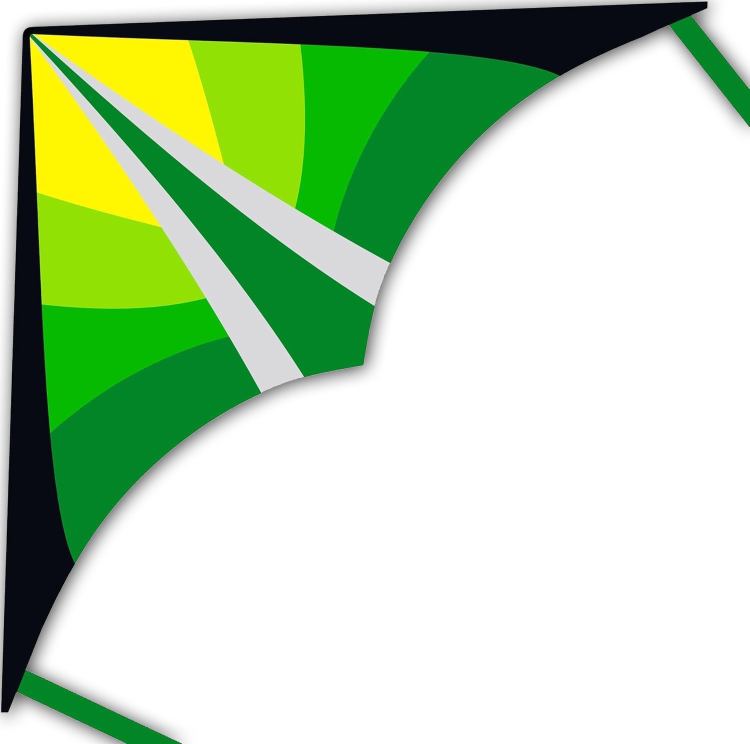 Larilook Delta Kites for Kids and Adults, Easy to Fly Kite, beginner kites for kids ages 4-8,Kite Handle and Line Included, (Green)