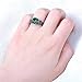 Womens Green Stone Round Lab Stone Engagement Wedding Best Friend Christmas Black Gold Plated Wedding Rings for Her - Bamos Jewelry Size 6-10