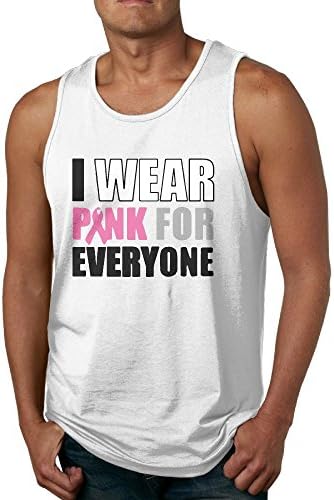 ERS9E Pink for Everyone Breast Cancer Mens Sleeveless Tank Top T-Shirt Casual Gym Muscle Summer Vest T-Shirt