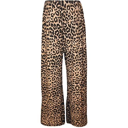 Lovely Wearall Plus Size Women S Print Palazzo Trousers Brown