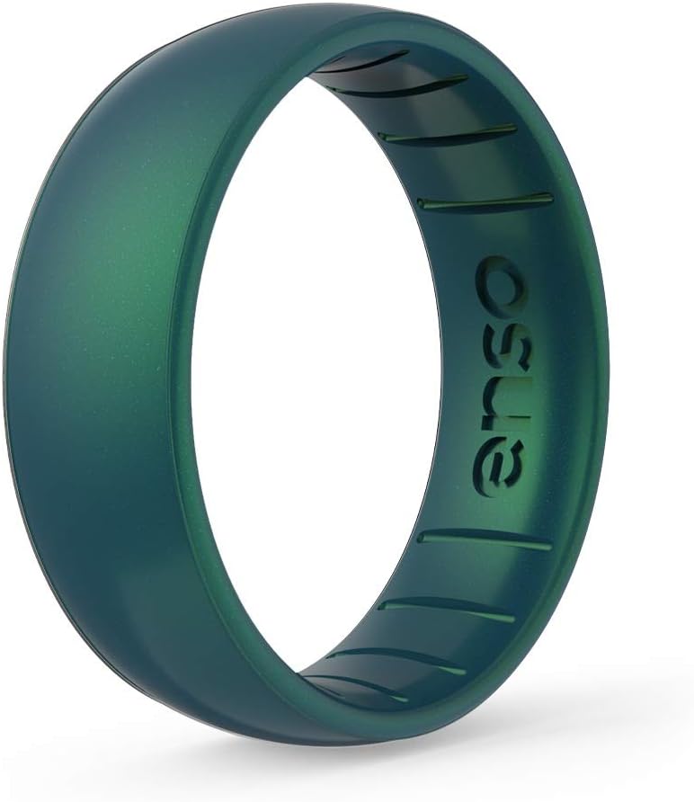 Enso Rings Classic Legend Silicone Ring - Made in The USA - an Ultra Comfortable, Breathable, and Safe Silicone Ring - Men's and Women's Silicone Wedding Ring