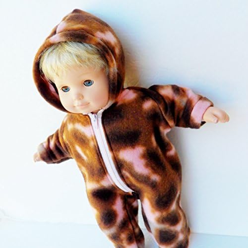 Bitty Baby Clothes handmade to fit 15" girl doll brown and pink snowsuit