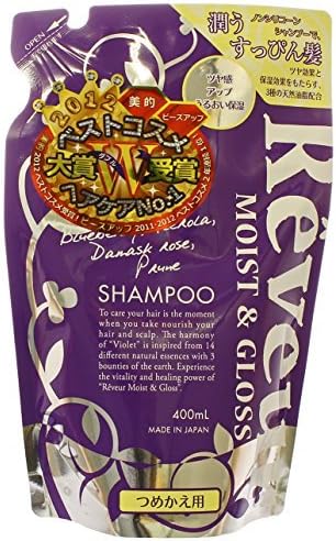 Reveur non silicon MOIST &amp; GLOSS SHAMPOO Refill 400ml (Japan Import) by Reveur
