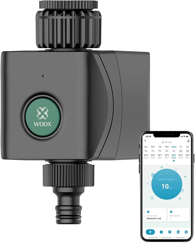 Woox Smart WIFI Water Timer for Garden, Remote APP Control Irrigation