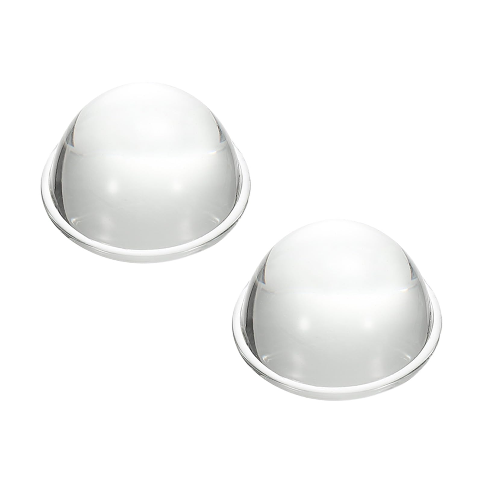 PATIKIL Diameter 28mm Flat Convex Lens, 2 Pcs Height 16mm High Borosilicate Glass LED Optical Convex Condenser Lens with Edge for Flashlight Car Bike Head Lamp Spotlight, Clear 2mm