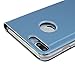 Badalink iPhone 8 Plus Case, iPhone 7 Plus Cover Luxury Electroplate Flip Translucent Front Protective Skin Bumper Kickstand PU Leather Back Shell Hard Inner Case for iPhone 7+ / 8+ - Blue