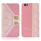 Doinshop New Nice Cute Exquisite Luxury Fresh Cute Flip Wallet Leather Case Cover for iPhone 6 Plus 5.5